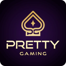 โลโก้ Pretty Gaming พื้นดำ